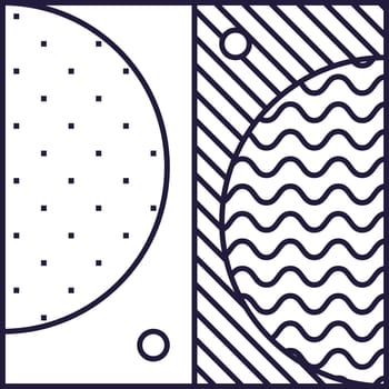 Festive Background in Neo Memphis Style Monochrome Decorative Wallpaper with Simple Editable Bold Block violet and white Color positive digital print
