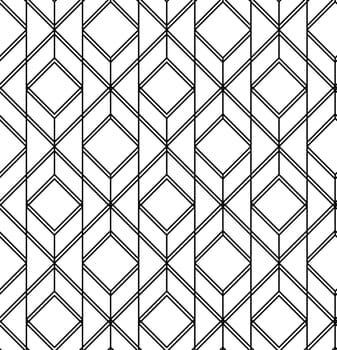 Seamless geometric pattern. Vector abstract classical background in black and white color