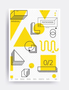 Design poster. Bright vector illustrations with geometric elements, memphis figure for interior, website banner template, social media, email, print, ads, promotional material
