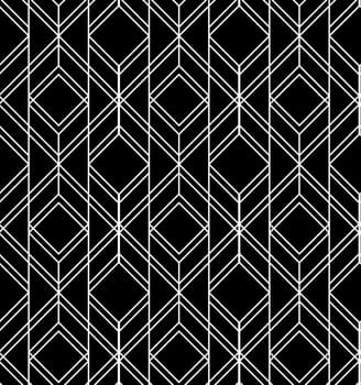 Seamless geometric pattern. Vector abstract classical background in black and white color