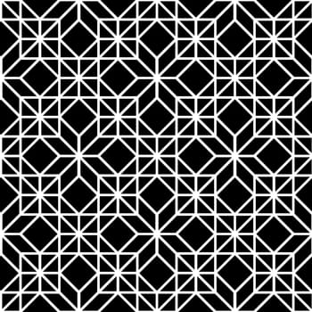 Seamless geometric pattern. Vector abstract classical background in black and white color