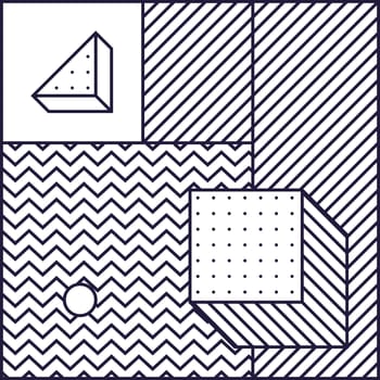 Festive Background in Neo Memphis Style Monochrome Decorative Wallpaper with Simple Editable Bold Block violet and white Color positive digital print