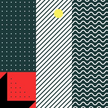 Festive Background in Neo Memphis Style Colorful Decorative Wallpaper with Simple Editable Bold Block Bright Color positive digital print