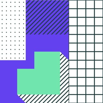 Festive Background in Neo Memphis Style Colorful Decorative Wallpaper with Simple Editable Bold Block Bright Color positive digital print