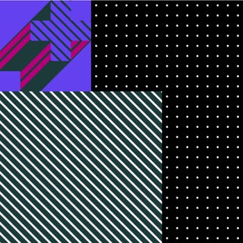 Festive Background in Neo Memphis Style Colorful Decorative Wallpaper with Simple Editable Bold Block Bright Color positive digital print