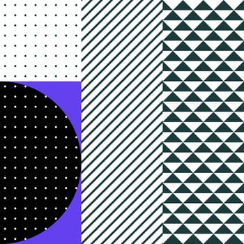 Festive Background in Neo Memphis Style Colorful Decorative Wallpaper with Simple Editable Bold Block Bright Color positive digital print