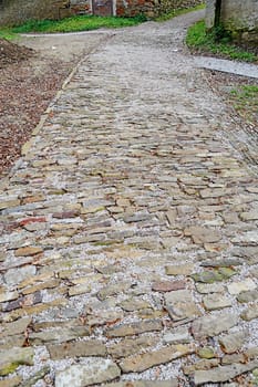 Walkway in park with people