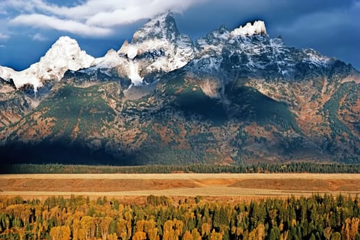Sunrise on Grand Teton in Wyoming