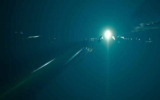 A space ship is starting vertical to the deep space mission
