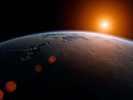 An illustration of a nice deep space planet background