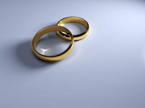 An image of two classic golden wedding rings