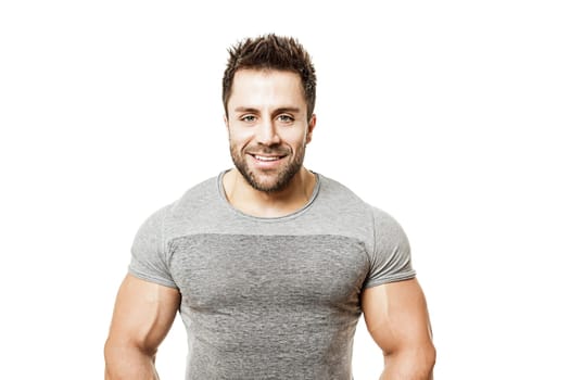 A young,musculosian man in a T-shirt