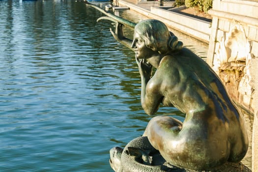 Nymph on Sunset in City Park in Madrid