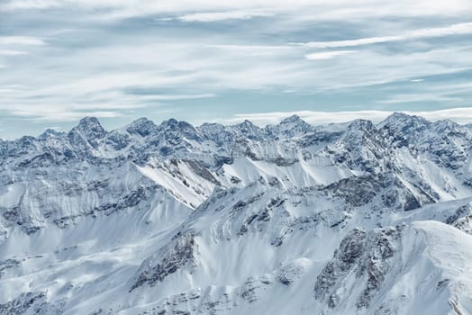 view from the Nebelhorn mountain,Bavarian Alps