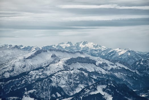 view from the Nebelhorn mountain,Bavarian Alps