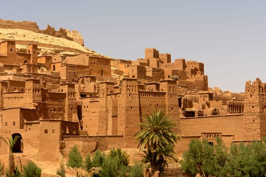 ancient city detail of ait benhaddou, morocco