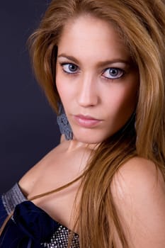 an young beautiful woman close up portrait