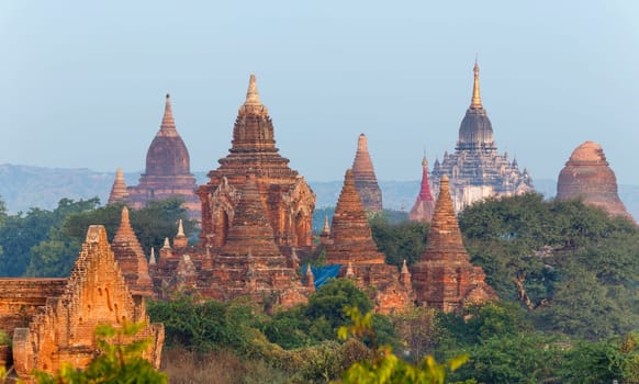 Bagan buddha tower at day , famous place in Myanmar/ Burma