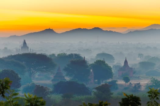 Bagan buddha tower at day , famous place in Myanmar/ Burma