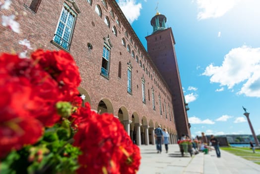 View on city hall (stadshuset) building in Stockholm, Sweden, Scandinavia, Europe