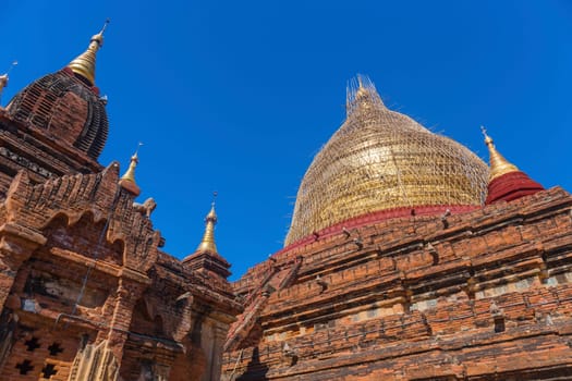 Bagan buddha tower at day , famous place in Myanmar/ Burma