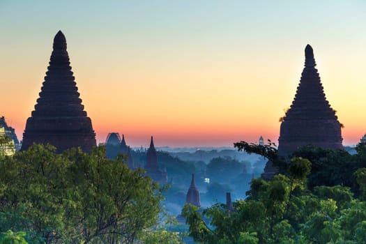 Bagan buddha tower at day , famous place in Myanmar/ Burma