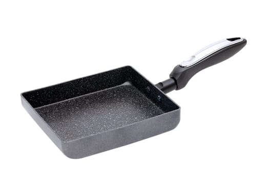 square frying pan isolated on white background