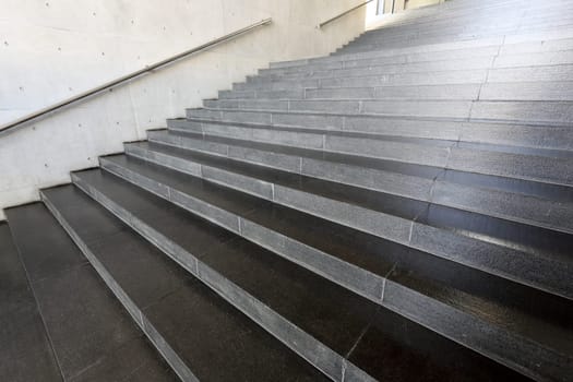 railing and stairs of a modern building