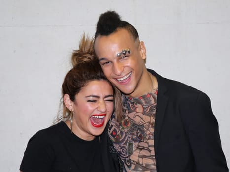 DSDS participant 2017 singer Maria Voskania and DSDS winner 2016 singer Prince Damien ARD TV show Schlager Countdown Oldenburg 25.03.2017