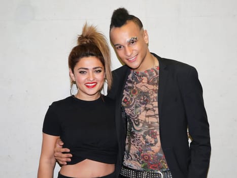 DSDS participant 2017 singer Maria Voskania and DSDS winner 2016 singer Prince Damien ARD TV show Schlager Countdown Oldenburg 25.03.2017