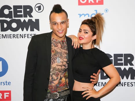 DSDS participant 2017 singer Maria Voskania and DSDS winner 2016 singer Prince Damien ARD TV show Schlager Countdown Oldenburg 25.03.2017