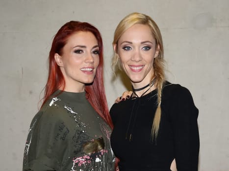Duo ROTBLOND on the Red Carpet for the ARD TV show Schlager Countdown in Oldenburg on 25.03.2017