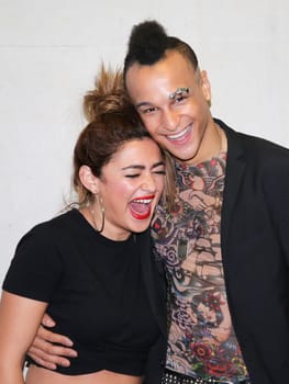 DSDS participant 2017 singer Maria Voskania and DSDS winner 2016 singer Prince Damien ARD TV show Schlager Countdown Oldenburg 25.03.2017