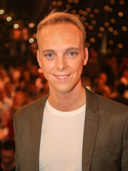 Singer Sandro after the ARD TV show Schlager Countdown in Oldenburg on 25.03.2017