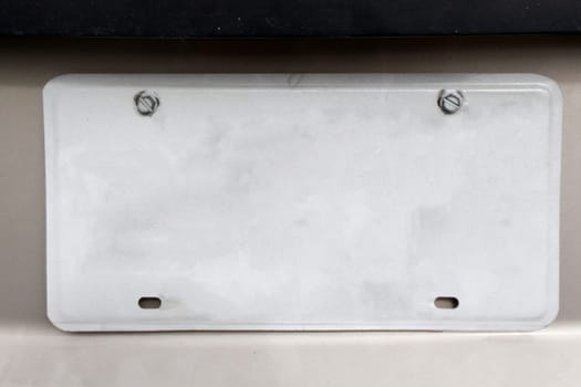 auto plate license empty blank