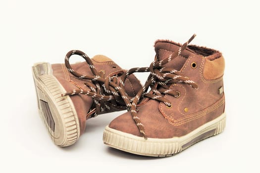 Children's shoes on a white background