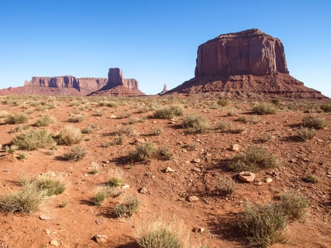 Landscape of the ancient rocks. Monument Valley, Arizona