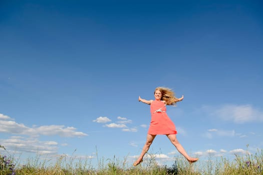 Woman makes leap of joy