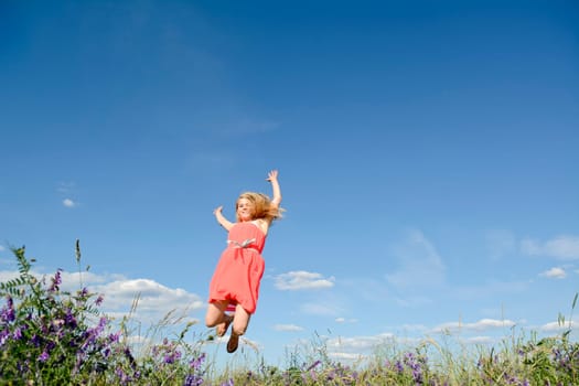 Woman makes leap of joy