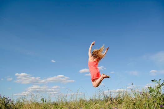 Woman makes leap of joy