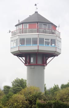 Control tower of the ship lock of Terneuzen Netherlands.