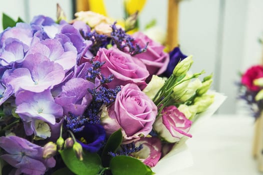 beautiful wedding bouquet, close up photo