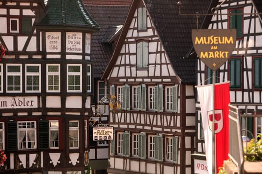 the old town of the villige Schiltach in the Blackforest in the south of Germany in Europe.
