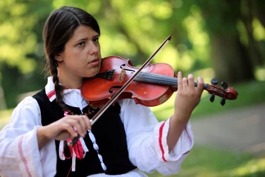 a Summer Festival in a Parc in the old City of Vilnius in the Baltic State of Lithuania