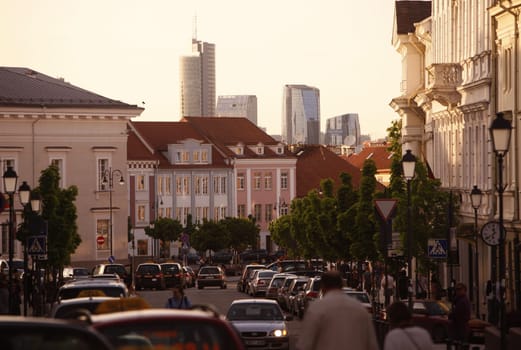 The old Town of the City Vilnius in the Baltic State of Lithuania