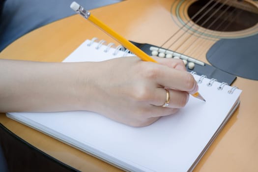 Relaxing Time With Classical Acoustic Guitar, stock photo