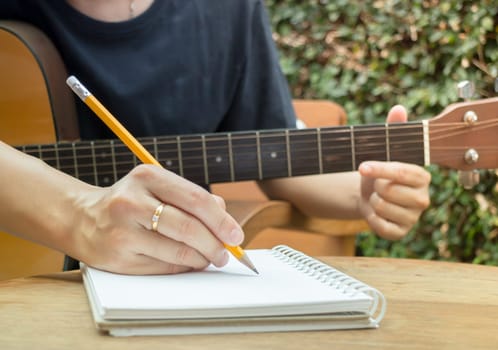 Relaxing Time With Classical Acoustic Guitar, stock photo