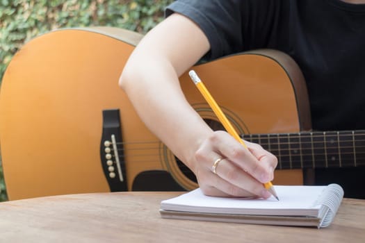Relaxing Time With Classical Acoustic Guitar, stock photo