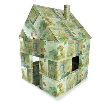 House of 20 New Zealand dollars banknotes