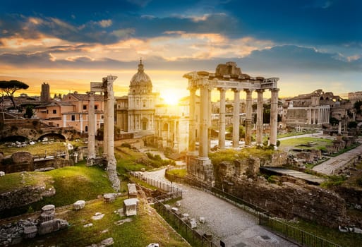Roman Forum. Image of Roman Forum in Rome, Italy during sunrise.